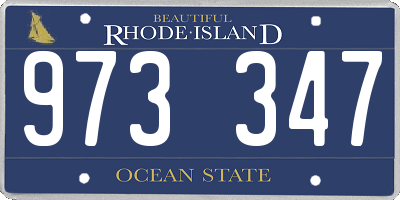 RI license plate 973347