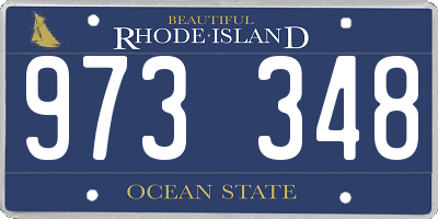 RI license plate 973348