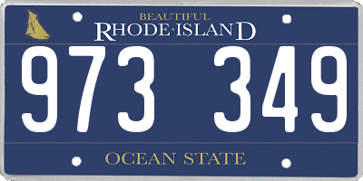 RI license plate 973349