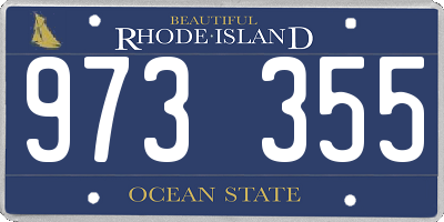 RI license plate 973355