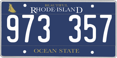 RI license plate 973357
