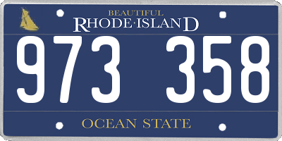 RI license plate 973358