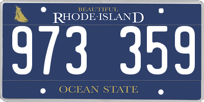 RI license plate 973359