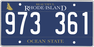 RI license plate 973361