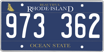RI license plate 973362