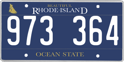 RI license plate 973364