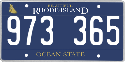 RI license plate 973365