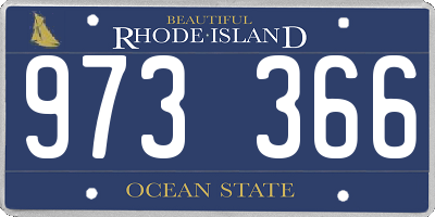RI license plate 973366