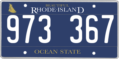 RI license plate 973367