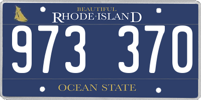 RI license plate 973370