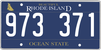RI license plate 973371