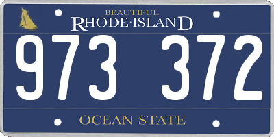 RI license plate 973372
