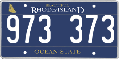 RI license plate 973373