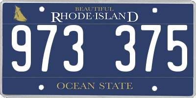 RI license plate 973375