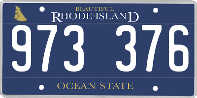 RI license plate 973376