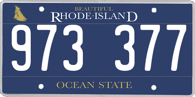 RI license plate 973377