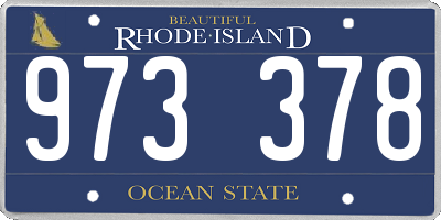 RI license plate 973378