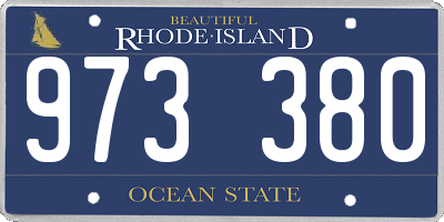 RI license plate 973380