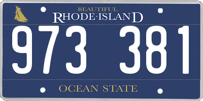 RI license plate 973381