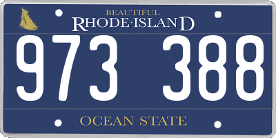 RI license plate 973388