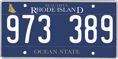 RI license plate 973389