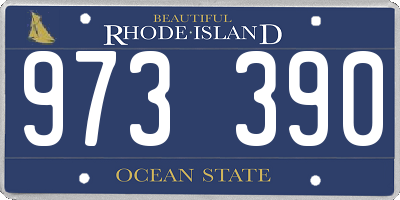 RI license plate 973390