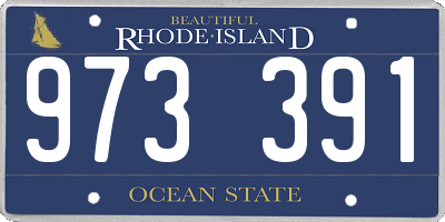 RI license plate 973391