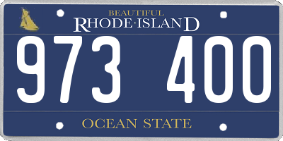 RI license plate 973400