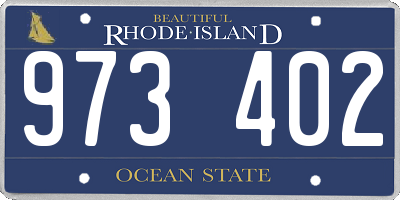 RI license plate 973402