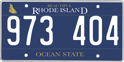 RI license plate 973404