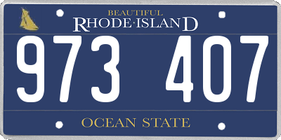 RI license plate 973407