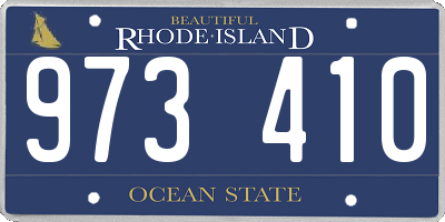 RI license plate 973410