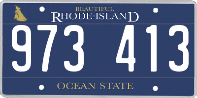 RI license plate 973413