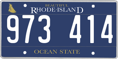 RI license plate 973414