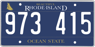 RI license plate 973415