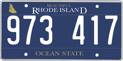 RI license plate 973417