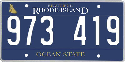 RI license plate 973419