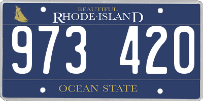 RI license plate 973420