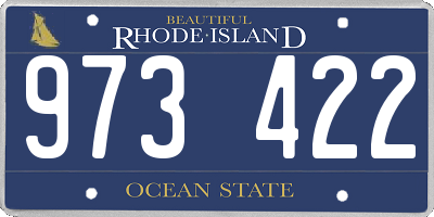 RI license plate 973422