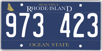 RI license plate 973423