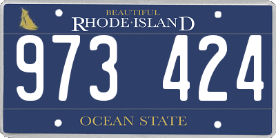 RI license plate 973424