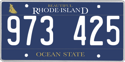 RI license plate 973425