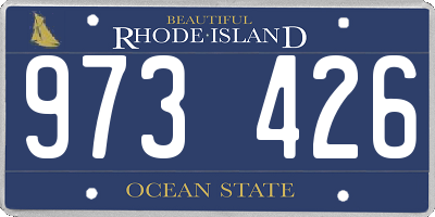 RI license plate 973426