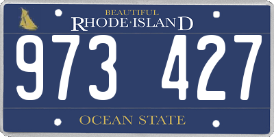 RI license plate 973427