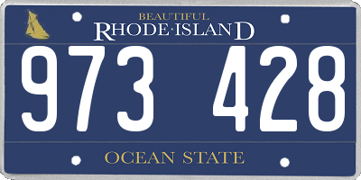 RI license plate 973428