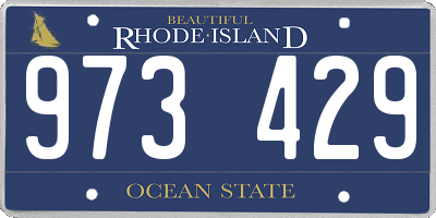 RI license plate 973429