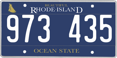 RI license plate 973435