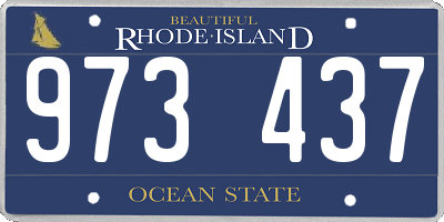 RI license plate 973437