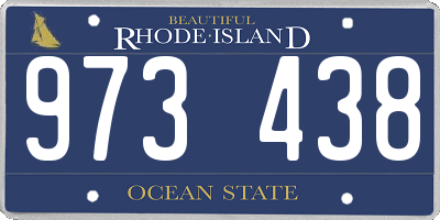 RI license plate 973438