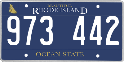 RI license plate 973442